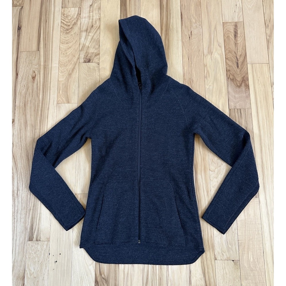 Triple Aught Design Hoodie Women Medium Dark Gray Merino Wool Full Zip Jacket